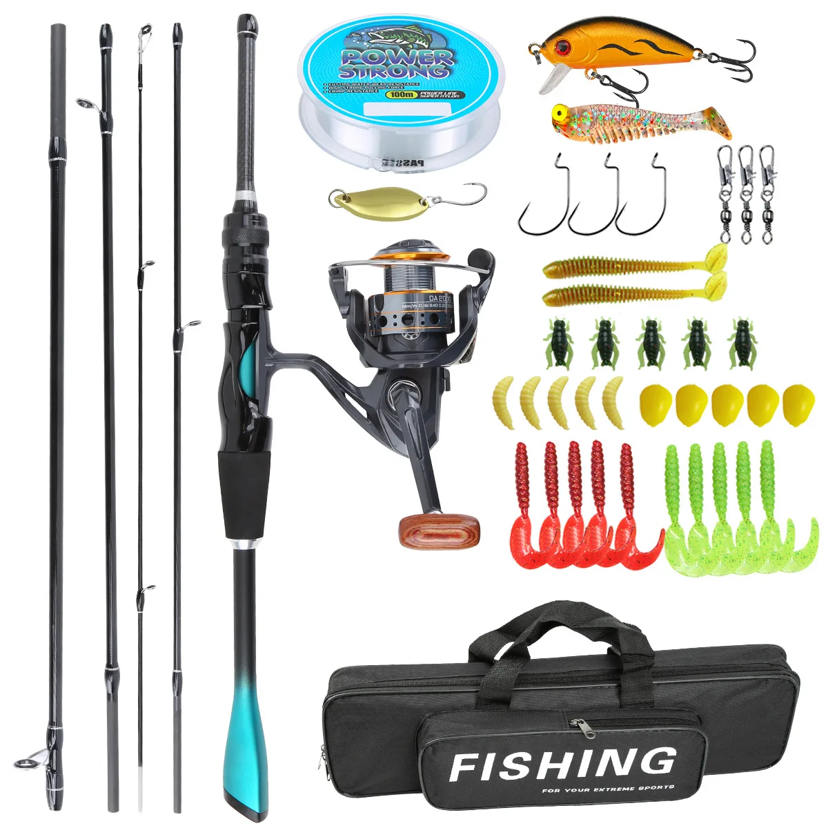 Fishing Rod Carbon Fiber - Vara de pesca de 1,8 m