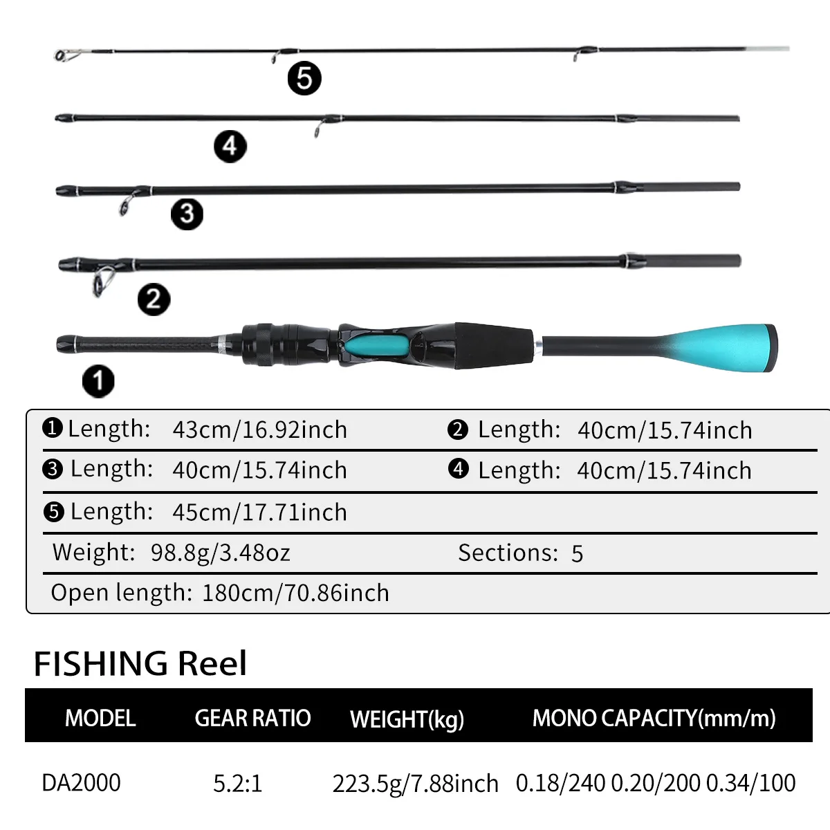 Vara de pesca de 1,8 m em fibr - Fishing Rod Carbon Fiber avaliação e preço